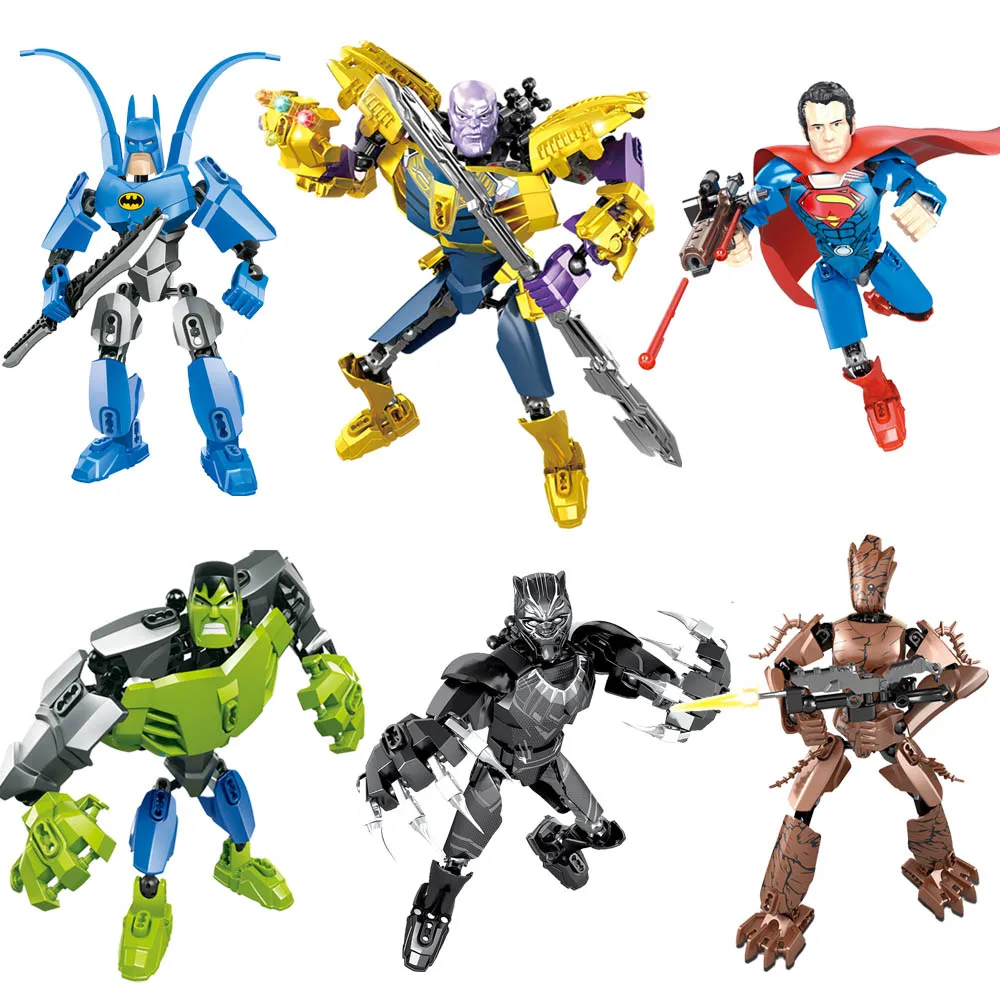 set of 8 justice league animated action figures