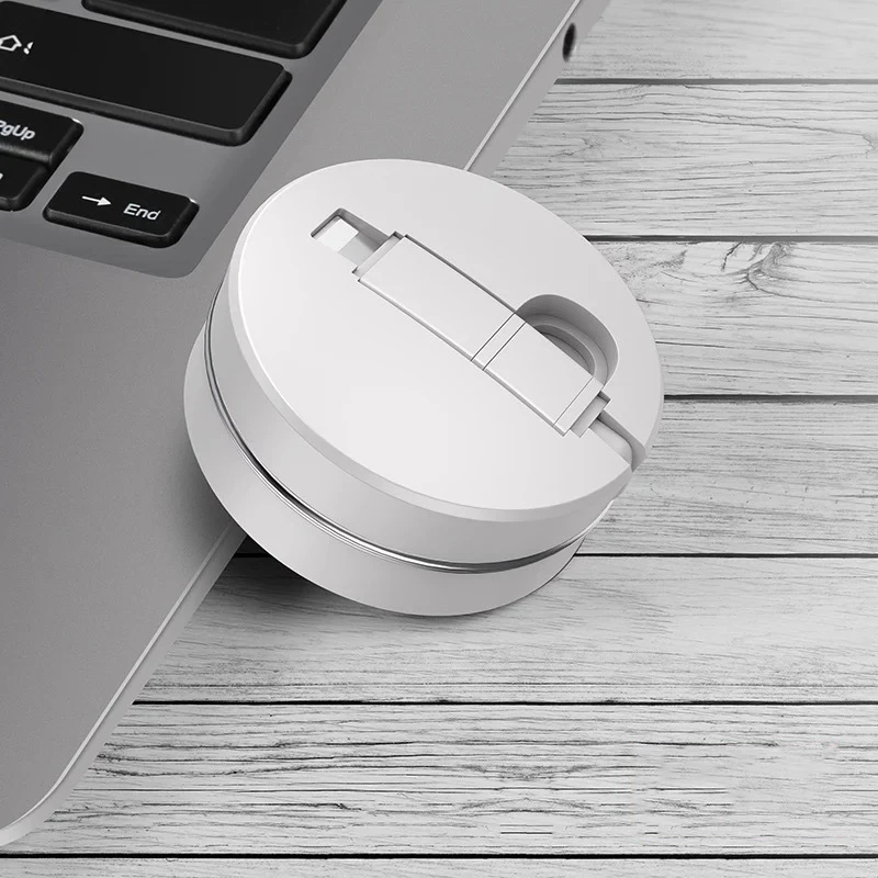 Белый 2 в 1 Выдвижной USB кабель Micro usb зарядный кабель для iPhone X 8 samsung Galaxy S9 портативный телефонный кабель для huawei зарядки - Цвет: Белый