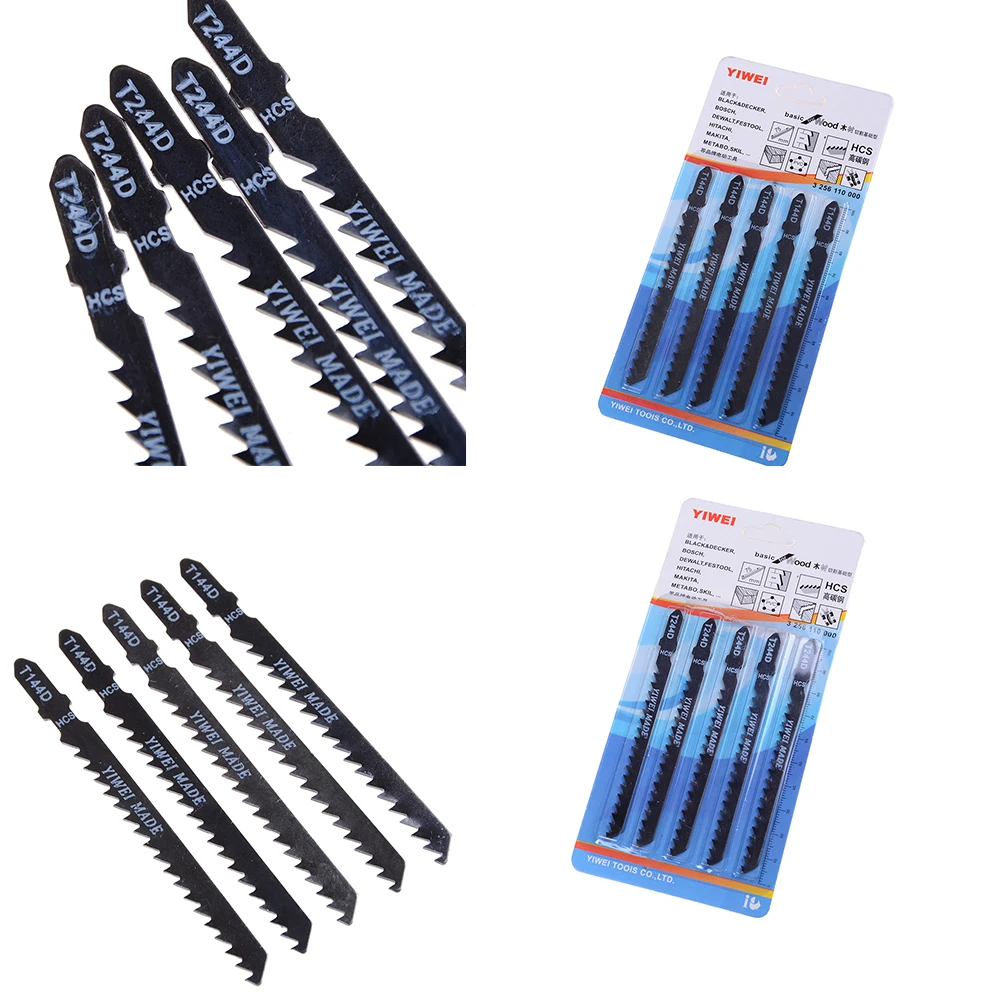 5Pcs/lot 2 Types Jig Saw Blades For Cutting Wood PVC Fibreboard Reciprocating Saw Blade Power