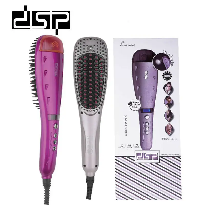 DSP lcd дисплей электрический выпрямитель для волос щетка широкий выпрямитель для волос Stying набор для выпрямления волос 110-240 В 50/60 Гц 60 Вт E-10040