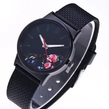 New Arrival Unisex Men Watches Womens Fashion Picture Design Silicone Band Analog Alloy Quartz Wrist Watch Clock #500717