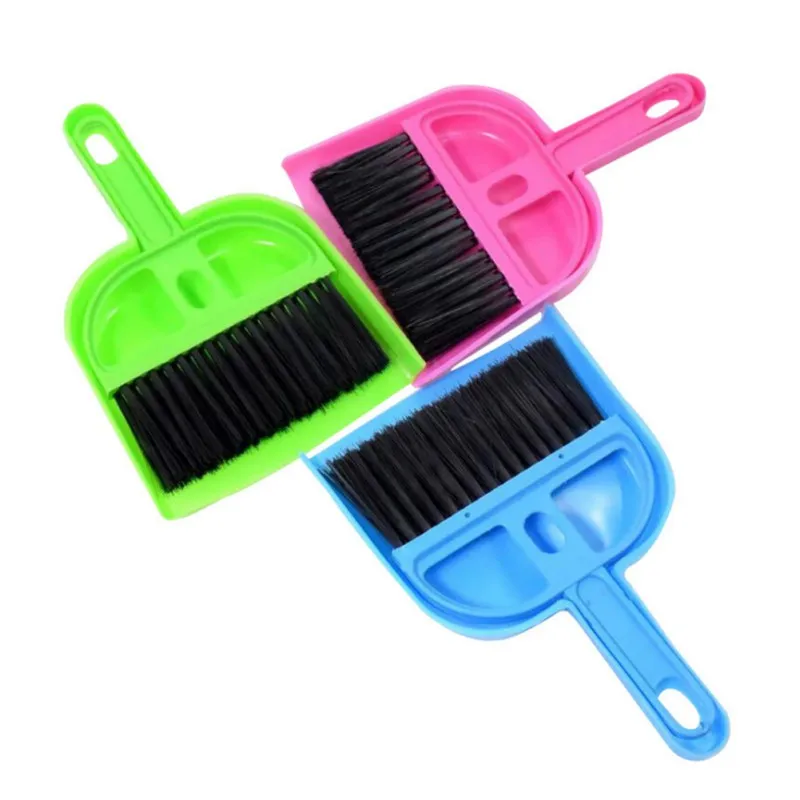 Мини-Настольная щетка для очистки домашних животных совок, щетка и совок для уборки с мусорным поддоном, пластиковые инструменты для подметания