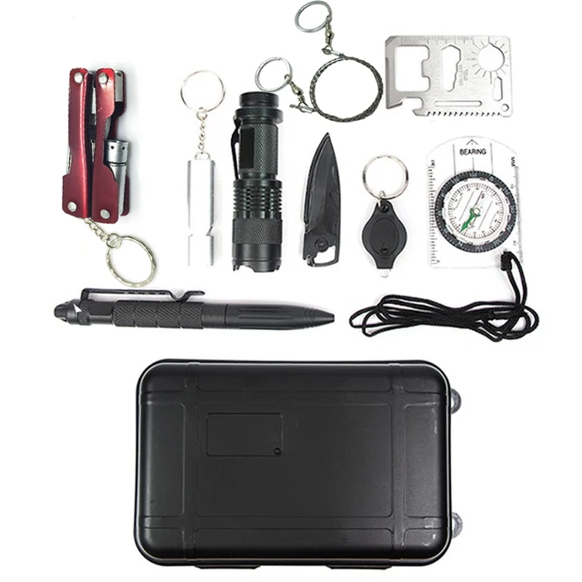 100 in 10 Outdoor survival kit emergency bag field survival box self ... 100 in 10 Outdoor survival kit emergency bag field survival box self ...