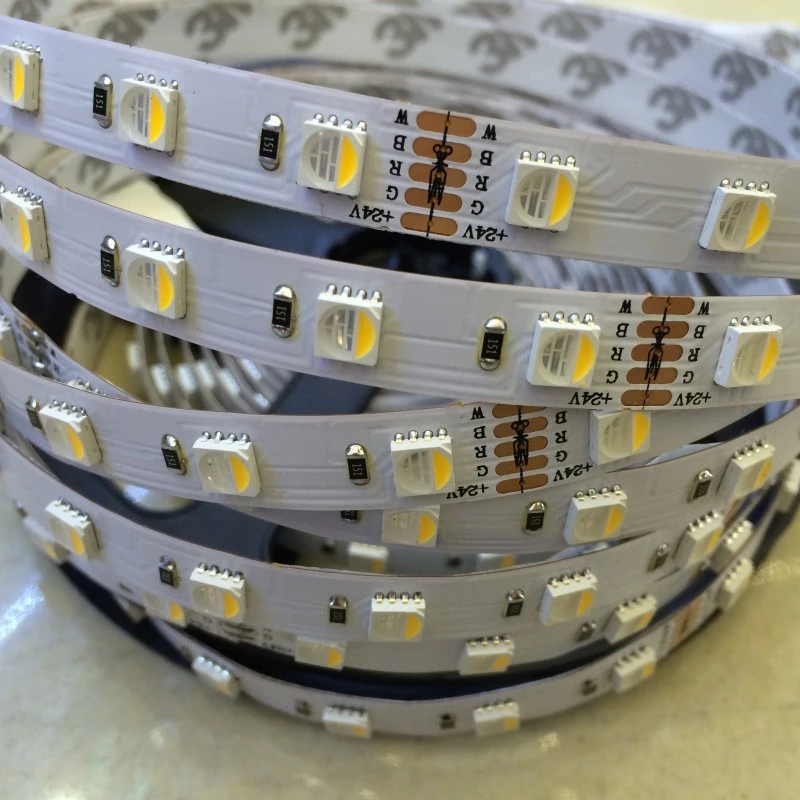 RGBW/RGBWW 4 In 1 Chip LED Strip Waterproof DC12V/24V SMD 5050 60LED/m 5m/Roll LED Strip Light