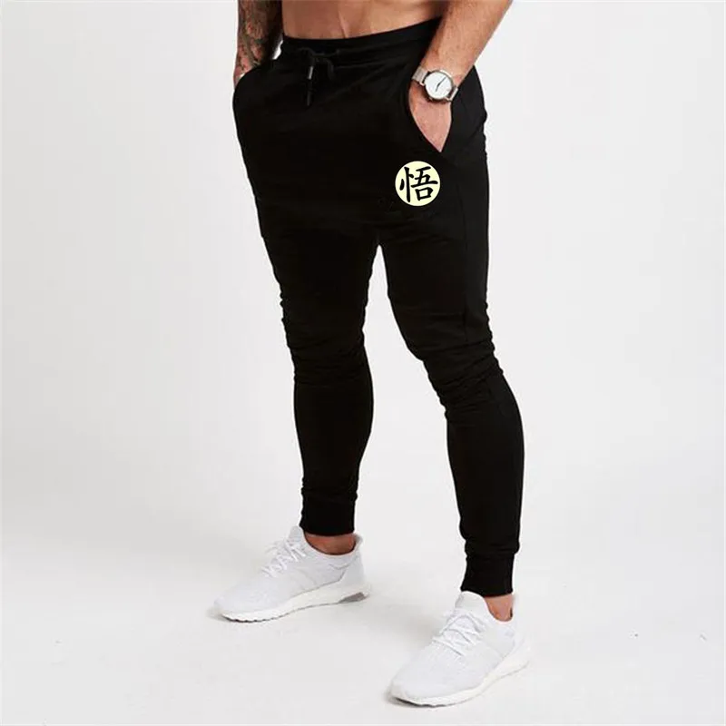 Men's Snazzy Skinny Cotton Sweatpants Black