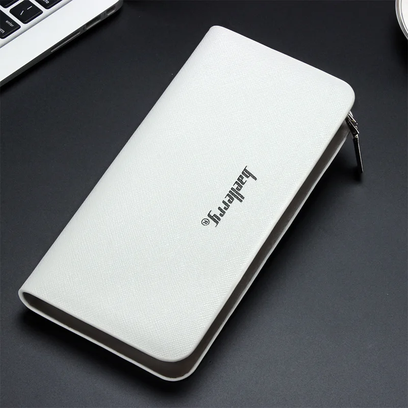 

Men 's multi - functional cross pattern wallet zipper men' s handbags handbags pu leather waterproof long wallet