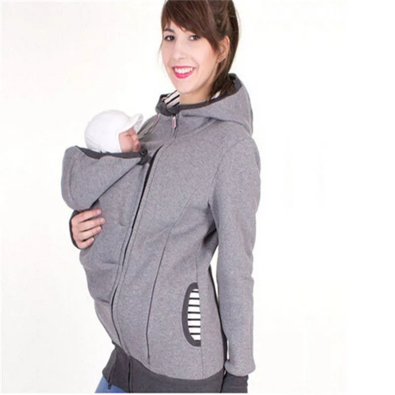 Высококачественная детская переноска-кенгуру с длинными рукавами, женские пуловеры, одежда для мам, топы