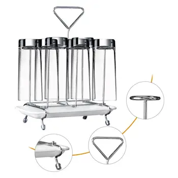 

Rotating Water Cup Storage Racks Stainless Steel Beer Mug Holder Rotate Drain Wine Glass Bracket Organizer Home Kitchen Supplies