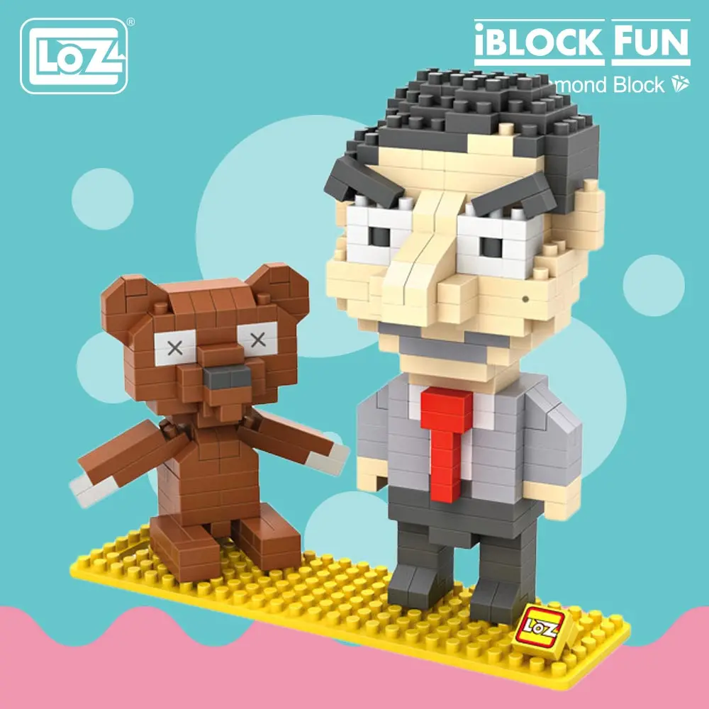 

LOZ Diamond Blocks Character Teddy Bear Movie Cartoon Toy Action Figure Doll Building Blocks Brick DIY Figurine Plastic Toy 9507
