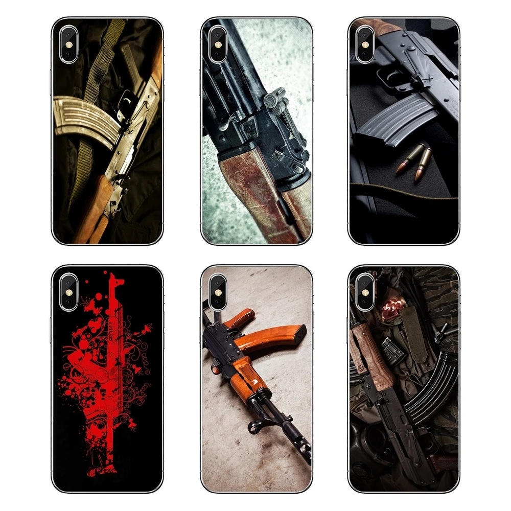 Для Motorola Moto x4 E4 E5 G5 G5S G6 Z Z3 G3 C играть плюс надежная и прочная AK47 винтовок прозрачные