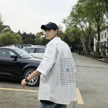 

2019 Spring And Summer New Men's Retro Original Multi-pocket Tooling Tide Brand Short-sleeved Trend Hip-hop Casual Shirt