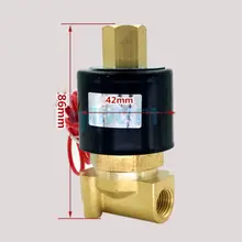 DC12/24 V AC110/220 V 1/" BSPP нормально открытый латунный газовый Соленоидный клапан