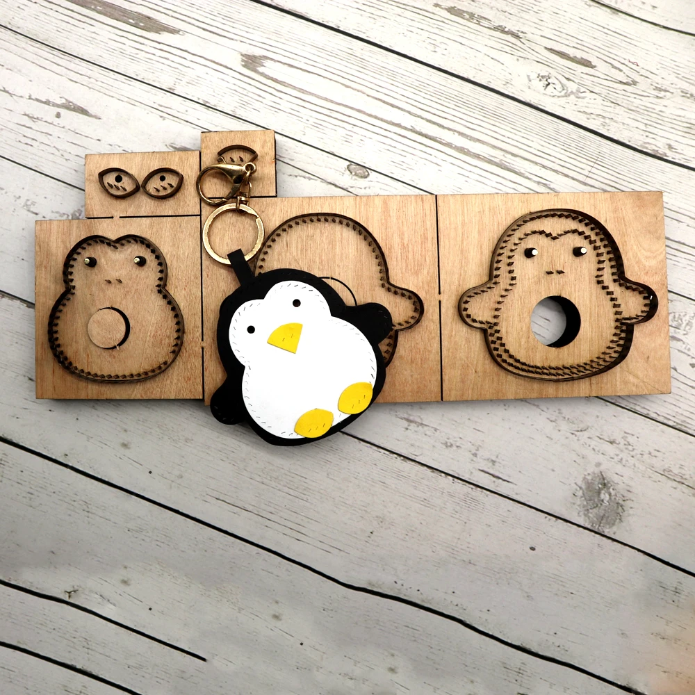 DIY leather craft penguin bird design hanging die cutting knife mould hand punch pattern 6pcs/set | Дом и сад