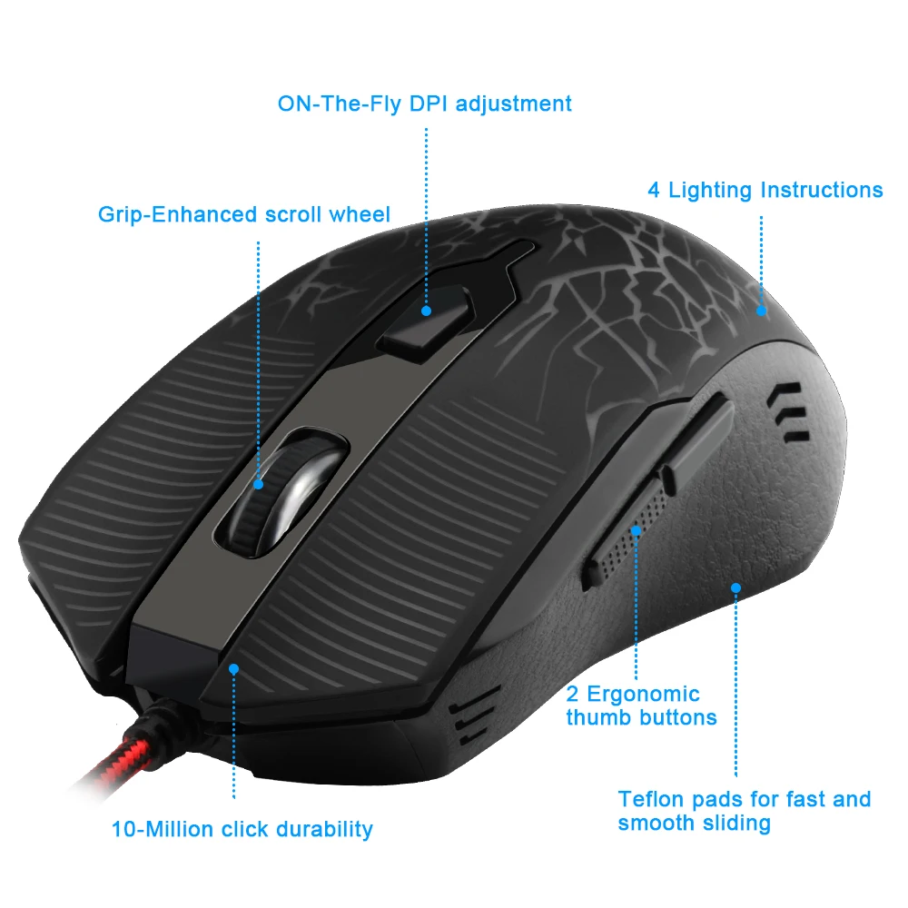 Redragon S107 USB игровая мембрана RGB клавиатура Коврик для мыши комбо 104 клавиш 3200