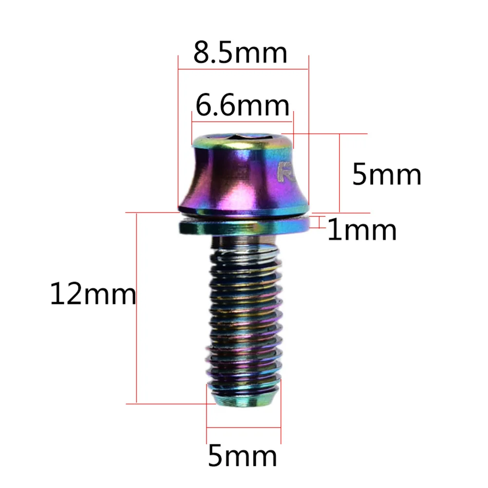 Bicycle Water Bottle Cage Bolts Titanium Cone Bike Bottle Holder Screw