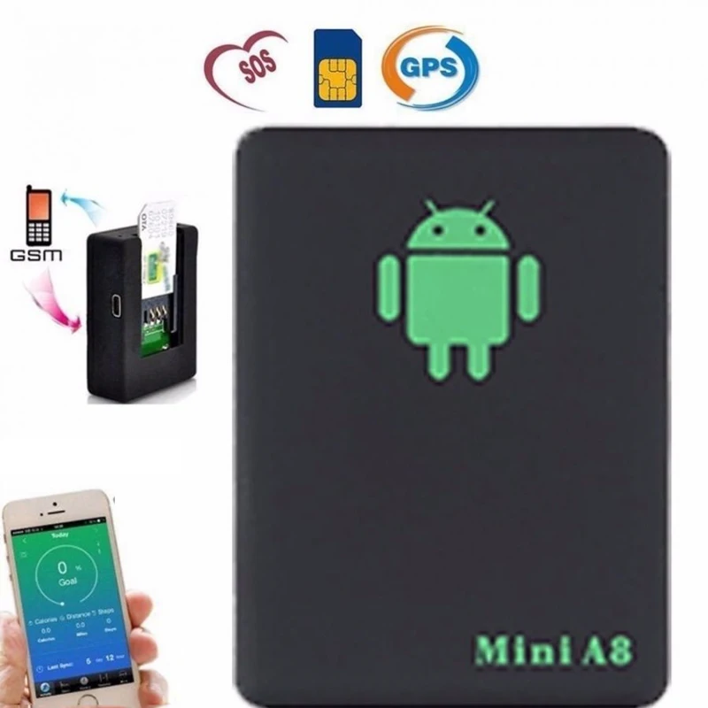 

High Quality Mini A8 GPS Personal Locator GSM / GPRS / LBS Real-time Tracking Tool for Children Pet Car Old Track Adapter SOS