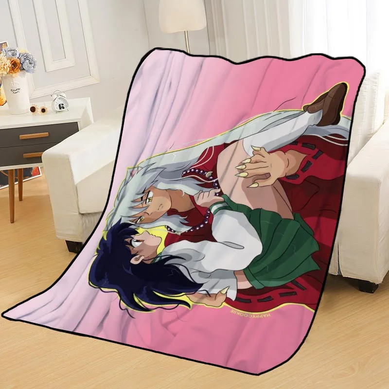 Personalized Blankets Custom InuYasha Blankets for Beds Soft DIY Your Picture Decoration Bedroom Throw Travel Blanket - Цвет: Blanket 14