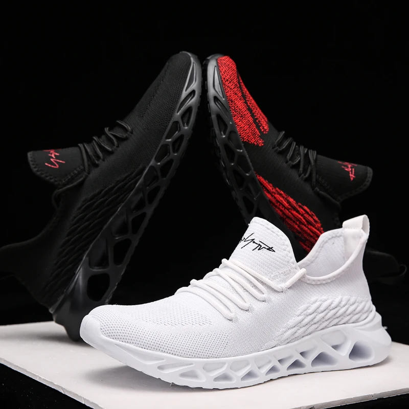

New Releases Men Basketball Shoes Trainers Original Knitted Fly Blades 2.0 Outdoors Sports Boost Sneakers Max Size 44 Man Gym