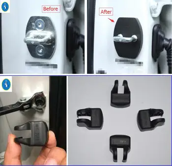 

Yimaautotrims Auto Accessory Inner Door Stop Rust Waterproof & Lock Protector Cover Kit Fit For Toyota Highlander 2013 - 2019