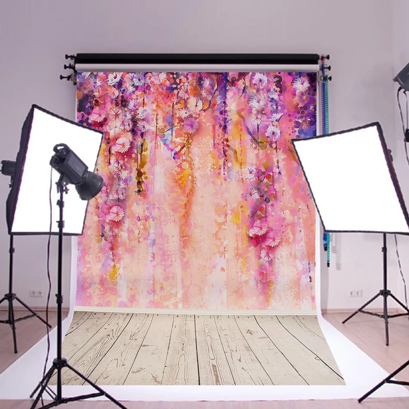 Onsale 1pc Purple Tree Photography Backdrop Raw Silk Cloth Flower Wall Poster DIY Kids Background 900x600mm Mayitr