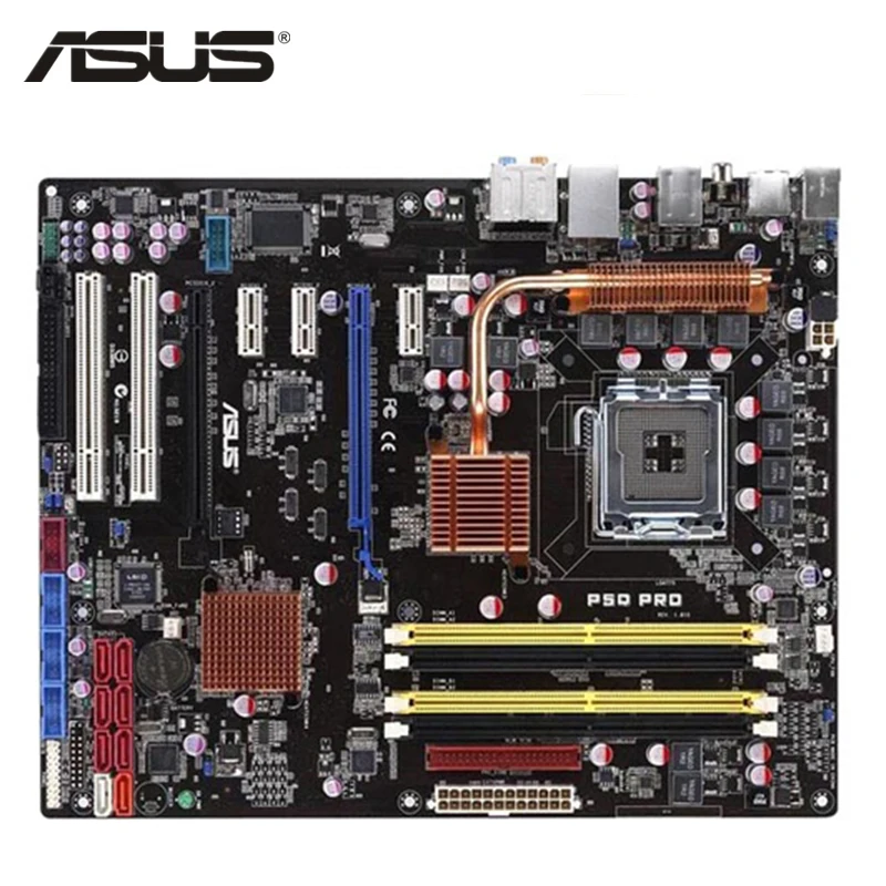 Материнская плата ASUS P5Q Pro LGA 775 DDR2 16 Гб для Intel P45 десктопная материнская системная