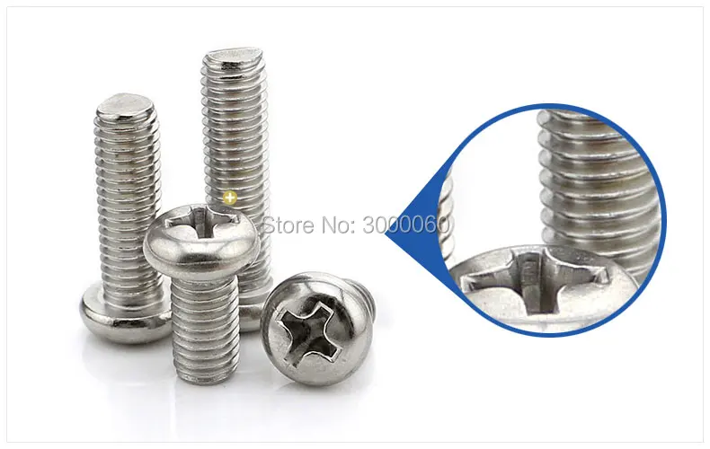 Cross recessed pan head screws