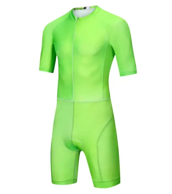 KiiXel Solid Color Triathlon Speedsuit Cycling Skinsuit Full Zip