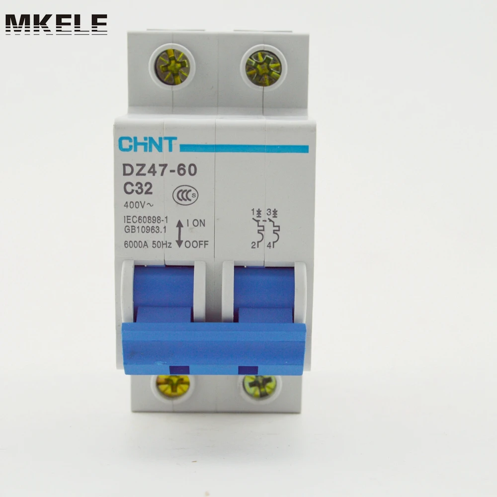 

Chint air switch GFCI home empty open air switch Miniature Circuit Breaker DZ47-60 2P C32