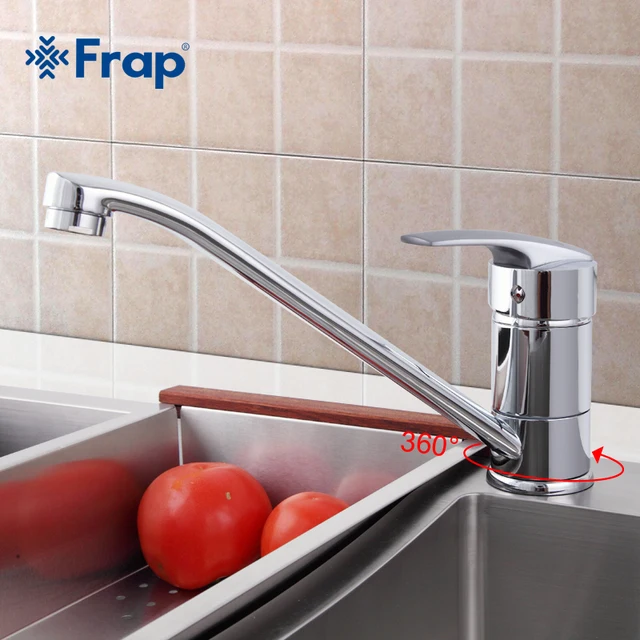 Best Offers Frap Classic Style Kitchen Faucet Solid Brass Single Handle Cold and Hot Water Tap 360 Degree Rotation F4906