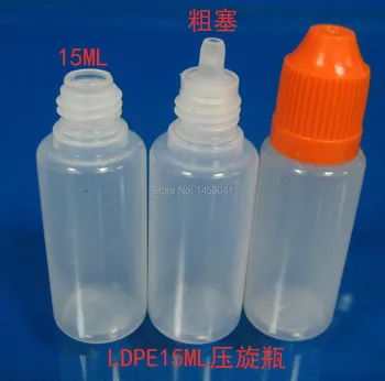 

LDPE15ml plastic bottle/dropper bottle/essential oil bottle/Ego oil bottle/orange CRC cap
