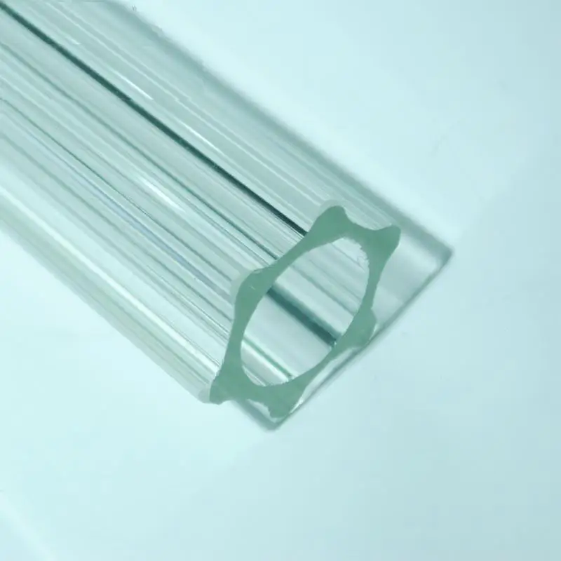 

10pcs/lot 16*200MM clear plum blossom hexagonal crystal glass tube prism DIY chandelier lamp in 1 holes Home Curtain Accessories