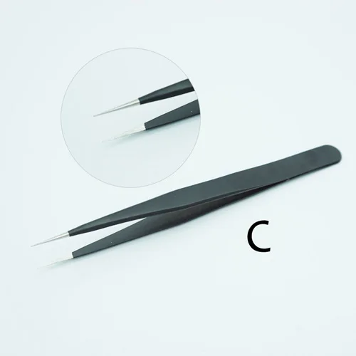Модель сборки специальный пинцет водяная палочка дрель миниатюрные детали сборки точность модели пинцет - Цвет: C