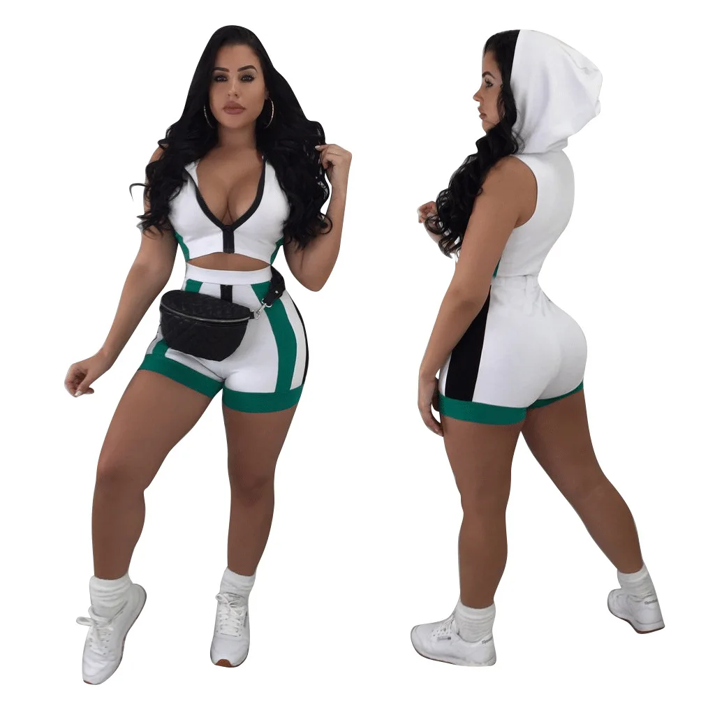 

Spring and summer 2019 hot new style, fashionable African style,Casual suit with matching hat and shorts