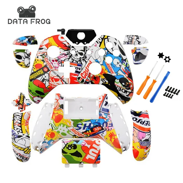 Best Price Custom Hydro Dipped StickerBomb Controller Shell Mod Kit For Microsoft Xbox One 1 Wireless Controller Full Housing Shell Case Best Price Custom Hydro Dipped StickerBomb Controller Shell Mod Kit For Microsoft Xbox One 1 Wireless Controller Full Housing Shell Case