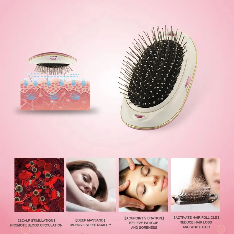 New Portable Electric Anti-static Ionic Hairbrush Mini Hair Brush Massage Small Electric Straight Hair Hairdressing Tangled Comb