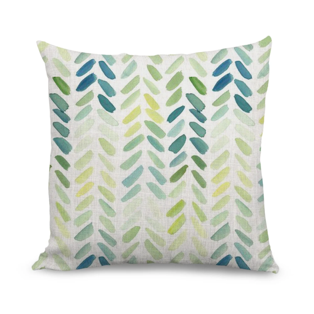 Wholesale 18x18 inch Colourful Leaves Design Throw Pillow Covers Sofa