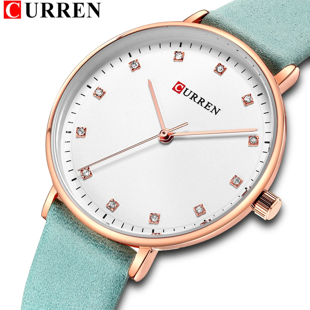 

CURREN New Fahion women watch Brand Ultra-Thin Quartz Watch Women Genuine Leather Women Watches Luxury Ladies Dress Watch Montre