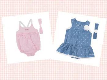 

2019 Kids Baby Girl Romper Dress Blue And Pink Clothes With Headband Summer Sleeveless Jumpsuit Lovely Suspender Romper