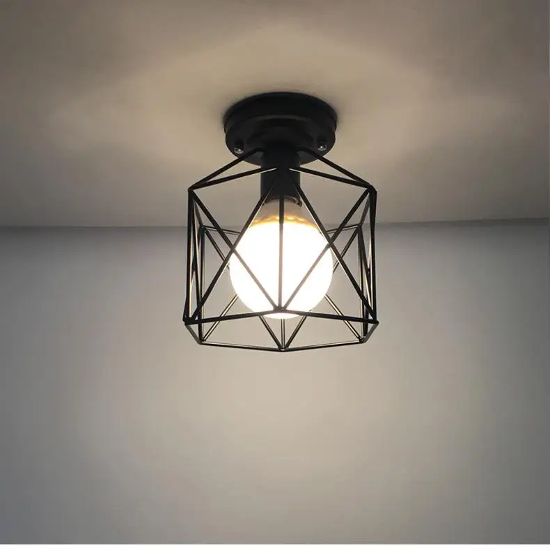 

HobbyLane Geometric Shape Retro Iron Art Ceiling Light for Hallway Porch Balcony Fitting Room