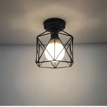 

HobbyLane Geometric Shape Retro Iron Art Ceiling Light for Hallway Porch Balcony Fitting Room