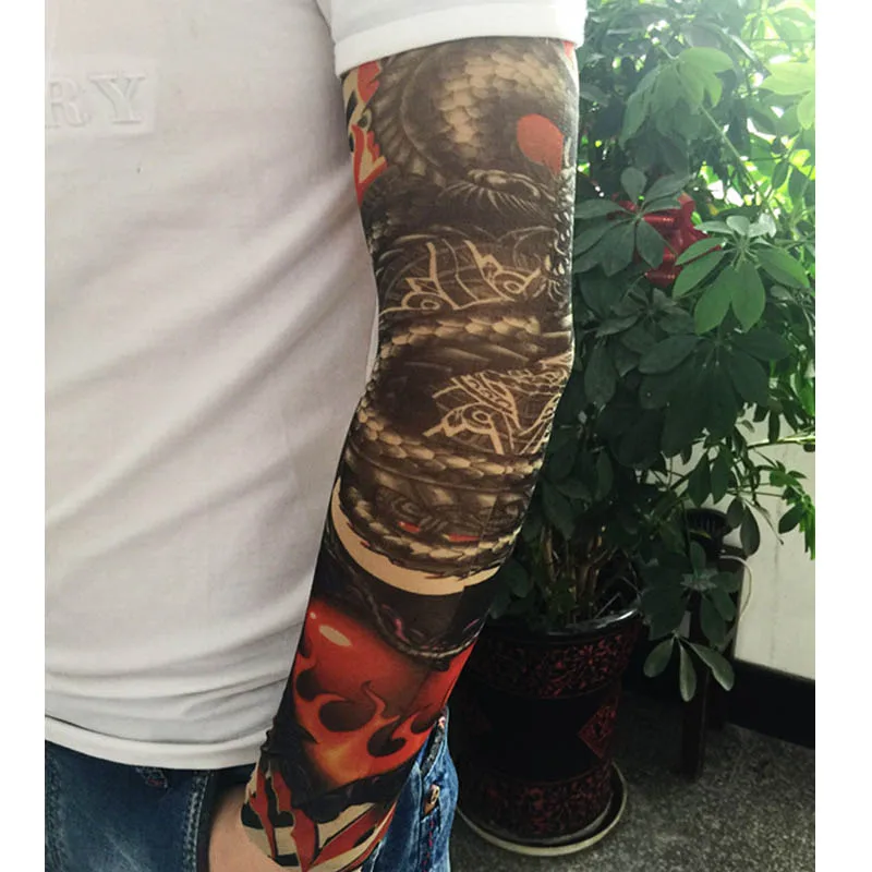 Высококачественные модные Поддельные рукава для татуировки временный боди-арт татуировки руки теплые чулки солнцезащитный крем длинные руки вечерние рукава Декор - Цвет: WX-A-13