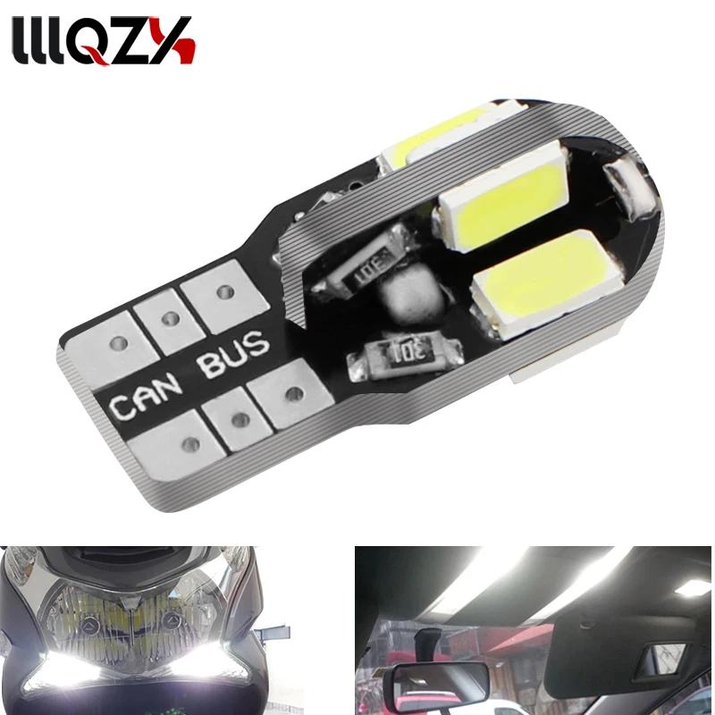 1pcs Canbus Error Free T10 White 8 5730 SMD LED Car Side Wedge Light Lamp W5W Bulb 12V Instrument Panel Lamp Car accessories 1pcs Canbus Error Free T10 White 8 5730 SMD LED Car Side Wedge Light Lamp W5W Bulb 12V Instrument Panel Lamp Car accessories