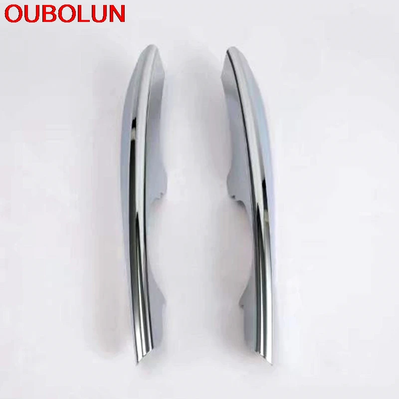 

OUBOLUN 2pcs For Toyota Corolla 2017 Facelift ABS Chrome Front FogLight Eyebrow Strips Moulding Trim Car Styling Accessories
