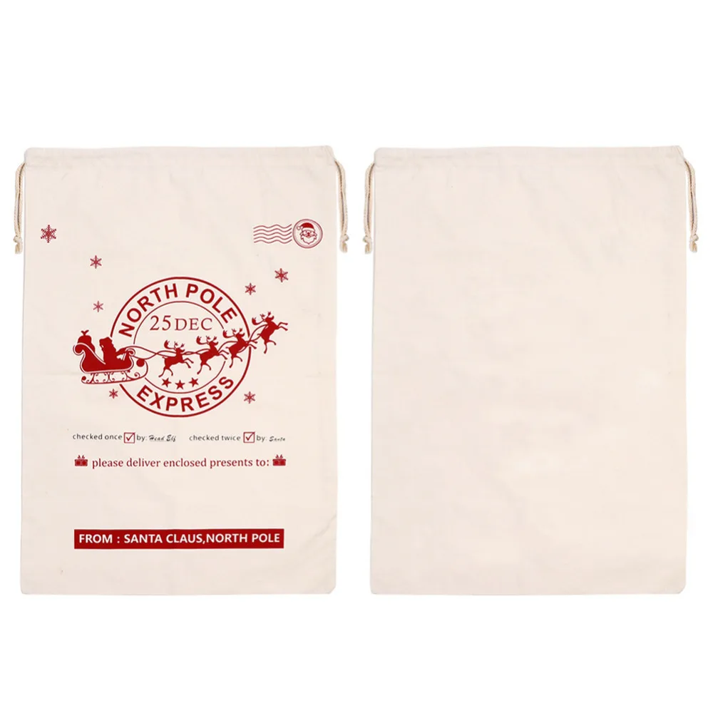 Ourwarm Рождество большой мешок Санты войлочная сумка для конфет в подарок холщовые мешки для хранения Дети Рождественские украшения год 50*70 см