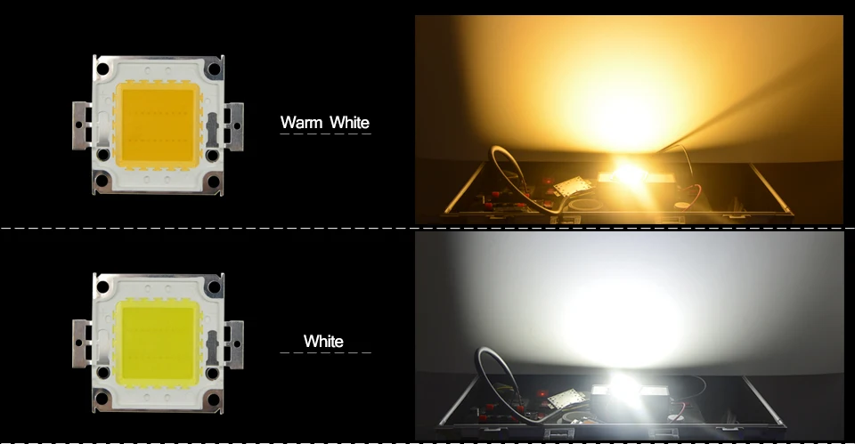 12V 36V Высокая Мощность Интегрированный Светодиодный лампа светодиодные чипы DIY светодиодный бусины для прожектора лампы газон прожектор мощностью 10 Вт, 20 Вт, 30 Вт, 50 Вт, ручная сборка 100W COB светодиодный чипы