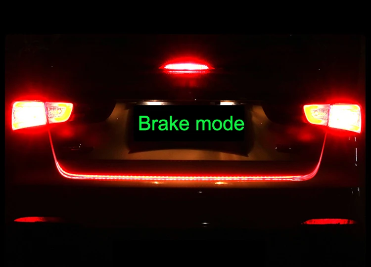 OKEEN RGB автомобильный дополнительный стоп-светильник динамический стример плавающая Светодиодная лента 12 в авто багажник задний тормоз ходовой сигнал поворота лампа