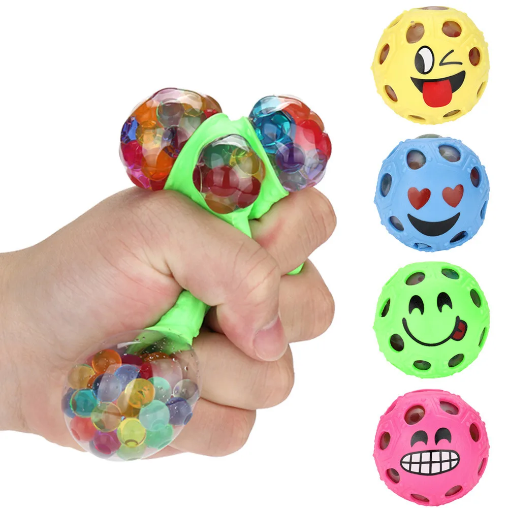 

Mesh Ball Emoj Grape Ball Spongy Bead Squishies Toy slow rising soft Anxiety Relief Stress Ball fun antistress toy