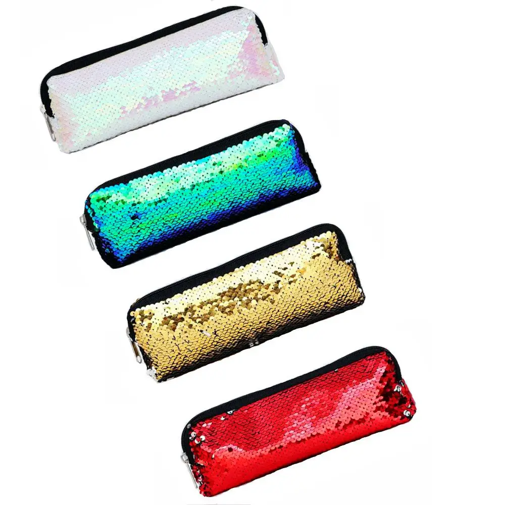 

Reversible Sequin Pencil Case School Pencil Case For Girls School Supplies Stationery Pencil Box Pen Bag Pencilcase School Tools