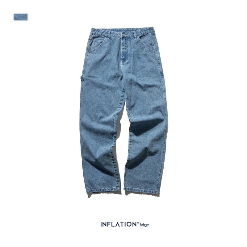 Джинсы INFLATION Fashion Modis мужские уличные свободные прямые джинсы Мужские 2020 AW