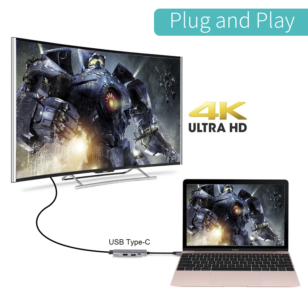 USB концентратор Тип C для HDMI 4K 3 0 2 Thunderbolt адаптер Dex Station MacBook pro 2017 Samsung Galaxy Note 8 S8
